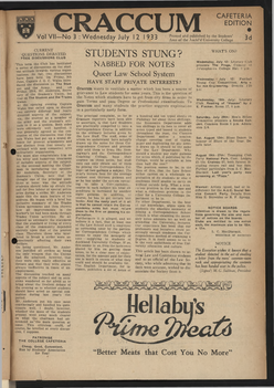 1933 Issue 3: Cafeteria