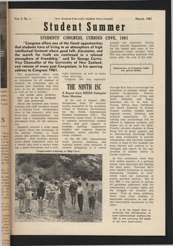 1961 NZUSA Special Issue