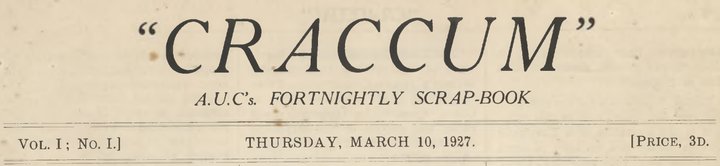 Craccum Throwback | "Craccum", March 10, 1927